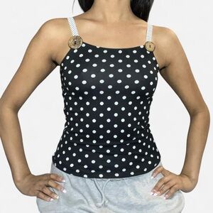 Polka Dot Black and White Women's Top